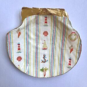 Nautical Lighthouse Seashell Trinket Dish